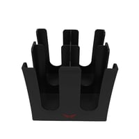 استاند وحامل اكواب ومناديل 4 خانات اسود مربع