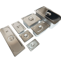 بكج صواني حوض استيل عمق 10 سم 14 قطعة