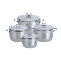 طقم قدور 8 قطع ماركة safinox تركي ( 16-28 سم )