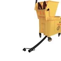 موف نطافة اصفر مع انبوب تصريف للماء 34 لتر