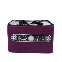 سلة ترامس قهوة وشاي قماشية غطاء شفاف 3 خانة