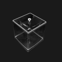 صندوق مكسرات اكريلك شفاف مستطيل