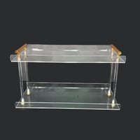 صينية تقديم اكريلك شفاف كبيرة دورين