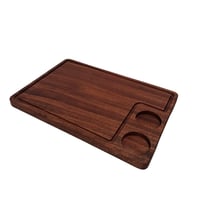 رك تقديم خشبي مستطيل