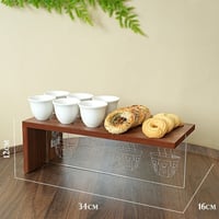 صينية تقديم خشبية وقاعدة اكريلك