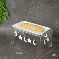 استاند تقديم اكريلك بصحن سيراميك مستطيل