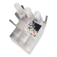 حامل اكواب ومصاصات ومناديل استيل متعدد الخانات