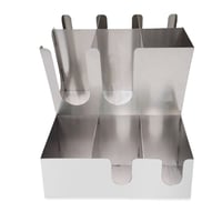 حامل اكواب ومصاصات ومناديل استيل متعدد الخانات