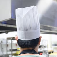 طاقية شيف ورق ابيض 22*29 سم