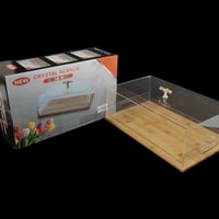 صينية تقديم خشبية بغطاء اكريلك كبيرة