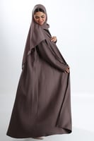 عباية بيج كريب ياباني ناعم بأزرار