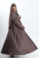 عباية بيج كريب ياباني ناعم بأزرار