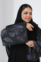 عباية سوداء أكمام جاكار كحلي