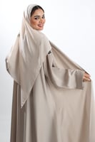 عباية نصف كلوش كريب راما أكمام كلاسيك بيج