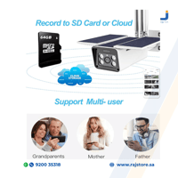 كاميرا مراقبة بالطاقة الشمسية 4G مع 3 هوائيات
