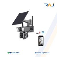 كاميرا مراقبة بالطاقة الشمسية Y7A 4MP ثلاثية العدس...