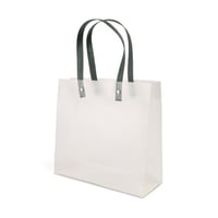 مجموعة(6) أكياس هدايا حجم وسط شفافة بمسكة يد أخضر