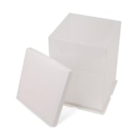 علبة شفافة بقاعدة وغطاء أبيض|30 سم