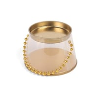 مجموعة(6) علب توزيعات أنيقة باللون الذهبي وسلسلة خ...