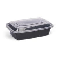 مجموعة (10) علب بلاستيك لون أسود | 34 انز