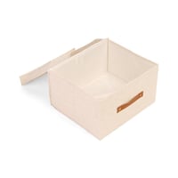 صندوق تخزين قماشي لون بيج | 20*30*35 سم