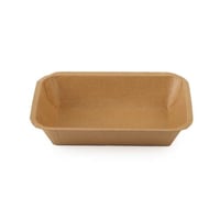 صحون ورق كرافت بني عميقة - (600) حبة |20.9*13.9*4....