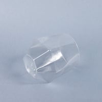 مجموعة (10) كوب بلاستيك شفاف ومضلع | 12 انز