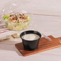 مجموعة (100) علب صوص بلاستيك بلون أسود مع غطاء |4...