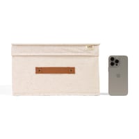 صندوق تخزين قماشي لون بيج | 20*30*35 سم