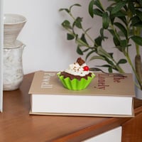 ورق كب كيك مقوى بلون أخضر - (12) حبة