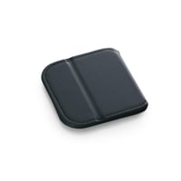 مرآة جلد فاخرة لون زيتي-(6)| 7.5*8 سم