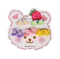 مجموعة (6) بكلات شعر بألوان زاهيه وشخصيات مرحة