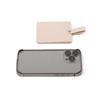 مرآة بغطاء جلد فاخرة مستطيلة الشكل لون بيج - (6) ح...