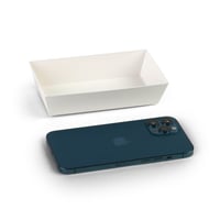 علب ورق أبيض مستطيلة بغطاء شفاف - (10) حبة