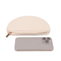 حقيبة لأدوات العناية بالأظافر لون بيج - (6) حبة