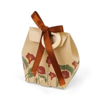 مجموعة (12) حقيبة توزيعات فاخرة مع شريطة - لون بيج...