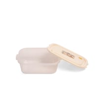 حافظة طعام مع غطاء بلاستيك أبيض - (3) حبات | 22*15...