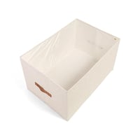 صندوق تخزين قماشي بغطاء منفصل لون بيج | 60*42*35 س...