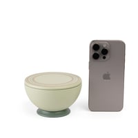 زبدية معدنية فاخرة بغطاء محكم لون أخضر - (6)حبات