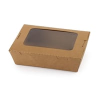علب ورق كرافت بني بغطاء متصل ونافذة علوية - (200)...