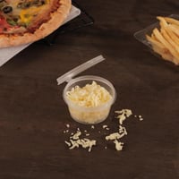 مجموعة (50) علبة بلاستيك شفافه للصوصات بغطاء متصل...