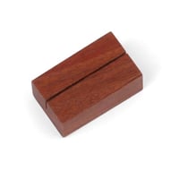 حامل البطاقات الخشبي الفاخر لون بني -(3) حبة | 5*3...