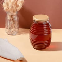 مجموعة (12) قارورة زجاجية لمنتجات العسل بغطاء ذهبي...