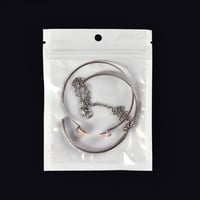 مجموعة ( 100) كيس بلاستيك شفاف للاكسسوارات | 12*9...