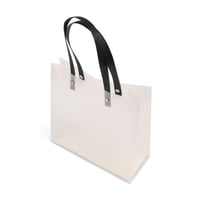 مجموعة(6) أكياس هدايا حجم وسط شفافة بمسكة يد أسود