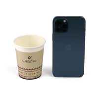 كوب صفقات ورقي بنمط سدو لون بيج - (50) حبة | 9 أنز