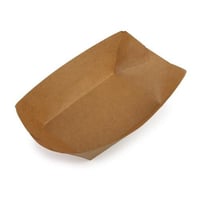 صحون ورق كرافت بني - (500) حبة | 22*16*5.5 سم