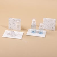 طقم (7) علب بلاستيك شفافة وفارغة بأغطية شفافة