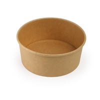 زبدية ورقية بني مع غطاء شفاف - (300)حبة | 37 انز