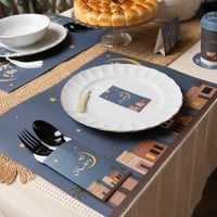 مجموعة (12) حافظة لأدوات المائدة بثيم رمضاني - لون...